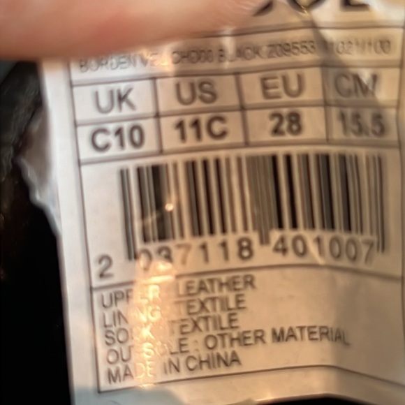 Kangol Shoes Toddler Size 11 Black Leather Velcro‎ Closure Borden Val - Picture 7 of 8